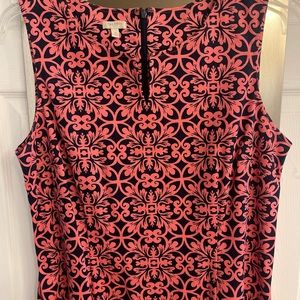 Talbots sleeveless cotton sheath dress size 14 new